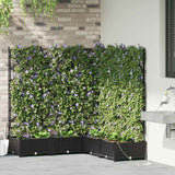 Vidaxl tuin bloempot 5 pcs zwart staal
