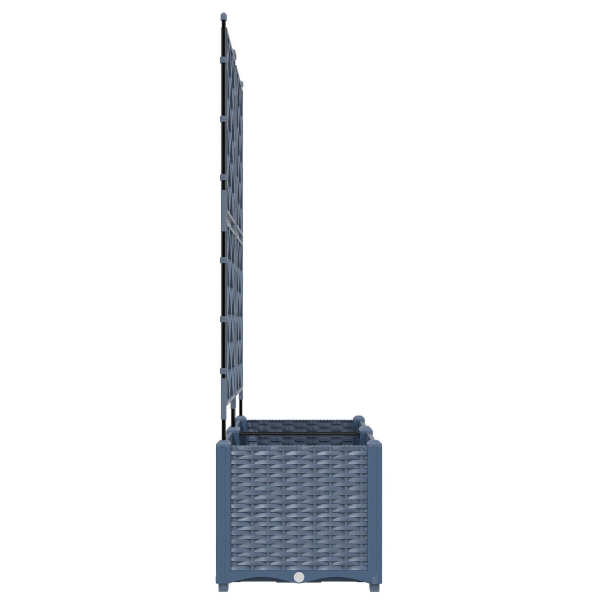 Vidaxl tuin bloempot 2 pcs grijs 80 x 40 x 143 cm staal