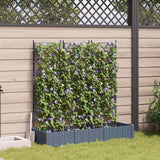 Vidaxl tuin bloempot 3 pcs licht grijs 120 x 40 x 125,5 cm staal