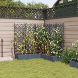 Vidaxl tuin bloempot 5 pcs licht grijs 120 x 120 x 125,5 cm staal