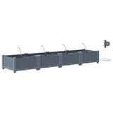 Vidaxl tuin bloempot 4 pcs licht grijs staal
