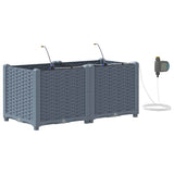 Vidaxl tuin bloempot 2 pcs licht grijs staal