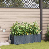 Vidaxl tuin bloempot 3 pcs licht grijs staal