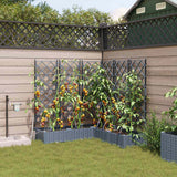 Vidaxl tuin bloempot 5 pcs licht grijs staal