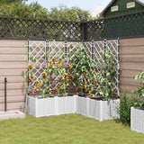 Vidaxl tuin bloempot 5 pcs wit 120 x 120 x 143 cm staal