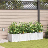 Vidaxl tuin bloempot 4 pcs wit staal