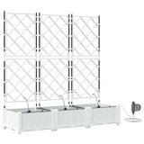 Vidaxl tuin bloempot 3 pcs wit staal