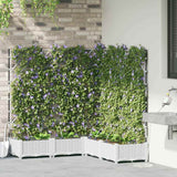 Vidaxl tuin bloempot 5 pcs wit staal