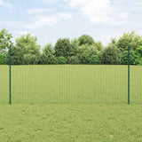 Vidaxl afrasteringspaal 11 pcs groen 120 cm staal