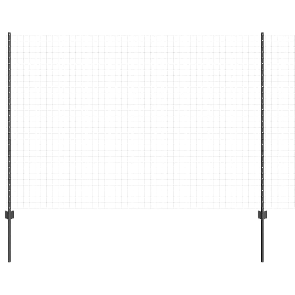 Vidaxl afrasteringspaal 11 pcs grijs 160 cm staal