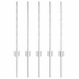 Vidaxl afrasteringspaal 5 pcs zilver 60 cm staal