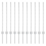 Vidaxl afrasteringspaal 11 pcs zilver 80 cm staal