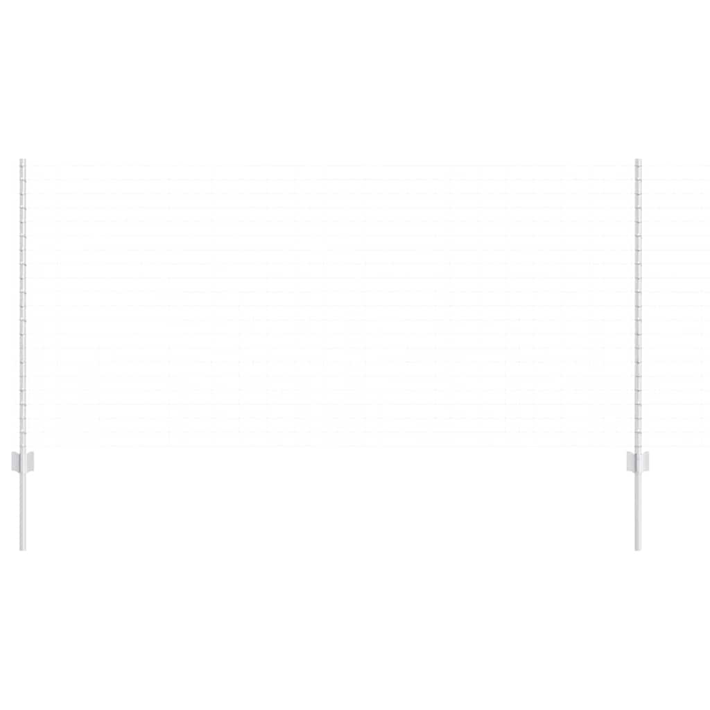 Vidaxl afrasteringspaal 5 pcs zilver 120 cm staal