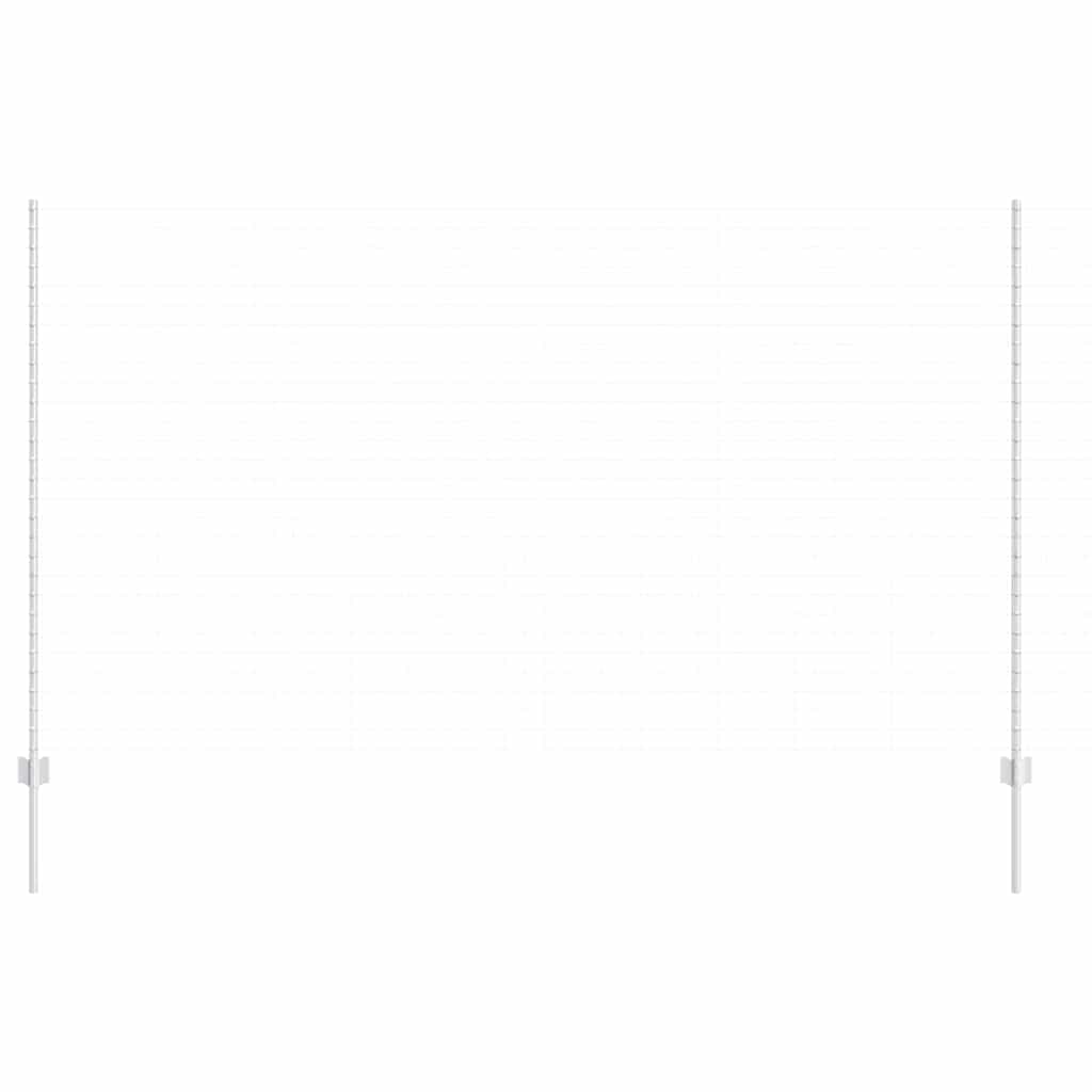 Vidaxl afrasteringspaal 5 pcs zilver 150 cm staal