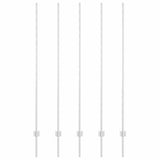 Vidaxl afrasteringspaal 5 pcs zilver 160 cm staal
