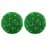 Vidaxl kunstbuxusballen met led-verlichting 2 st 45 cm groen
