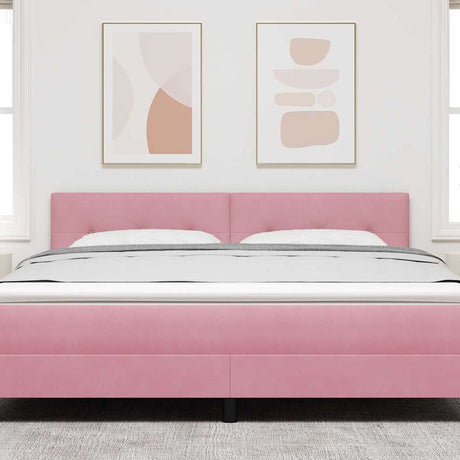 Vidaxl hoofdbord roze 180 cm fluweel