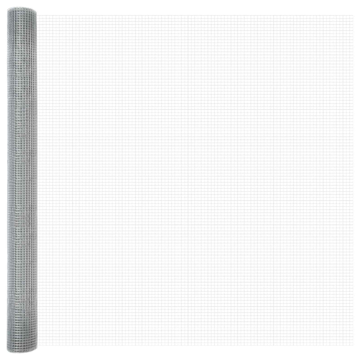 Vidaxl gelaste draadhek zilver 1.5 x 25 m