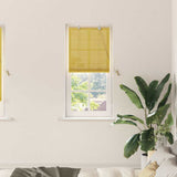 Vidaxl rolgordijn met gordijnen geel 60 x 220 cm bamboe
