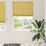 Vidaxl rolgordijn met gordijnen geel 120 x 220 cm bamboe