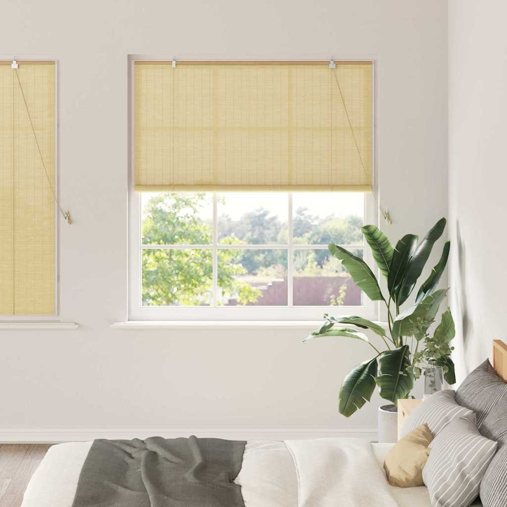 Vidaxl rolgordijn met gordijnen natuur 150 x 160 cm bamboe