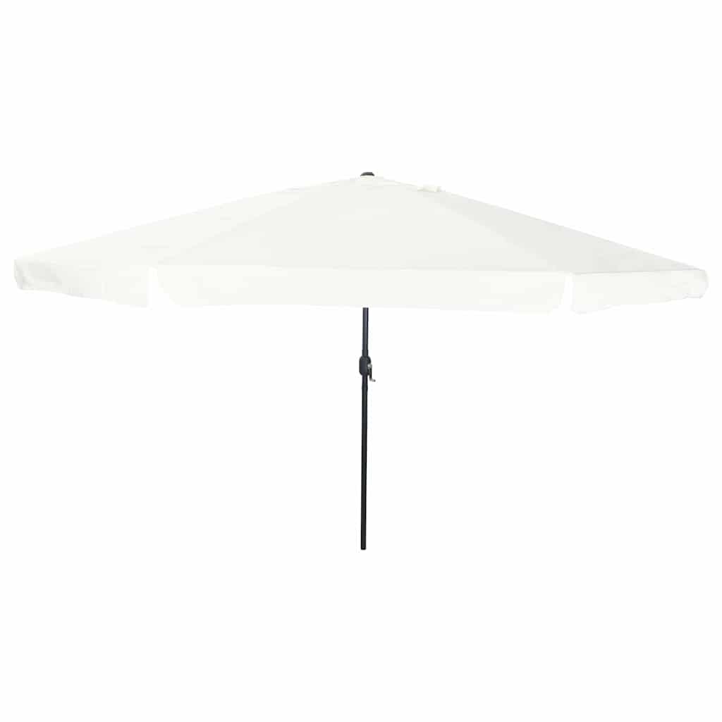 Vidaxl tuinparasol zand 395 x 395 x 245 cm polyester en staal