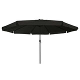 Vidaxl tuinparasol zwart 395 x 395 x 245 cm polyester en staal