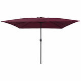 Vidaxl tuinparasol bordeaux rood 295 x 295 x 245 cm polyester en staal