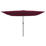 Vidaxl tuinparasol bordeaux rood 295 x 295 x 245 cm polyester en staal
