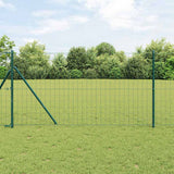 Vidaxl euro hek groen 1,4 x 10 m pvc-gecoat ijzer