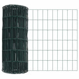 Vidaxl euro hek groen 0,8 x 25 m pvc-gecoat ijzer
