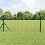 Vidaxl euro hek groen 0,8 x 25 m pvc-gecoat ijzer