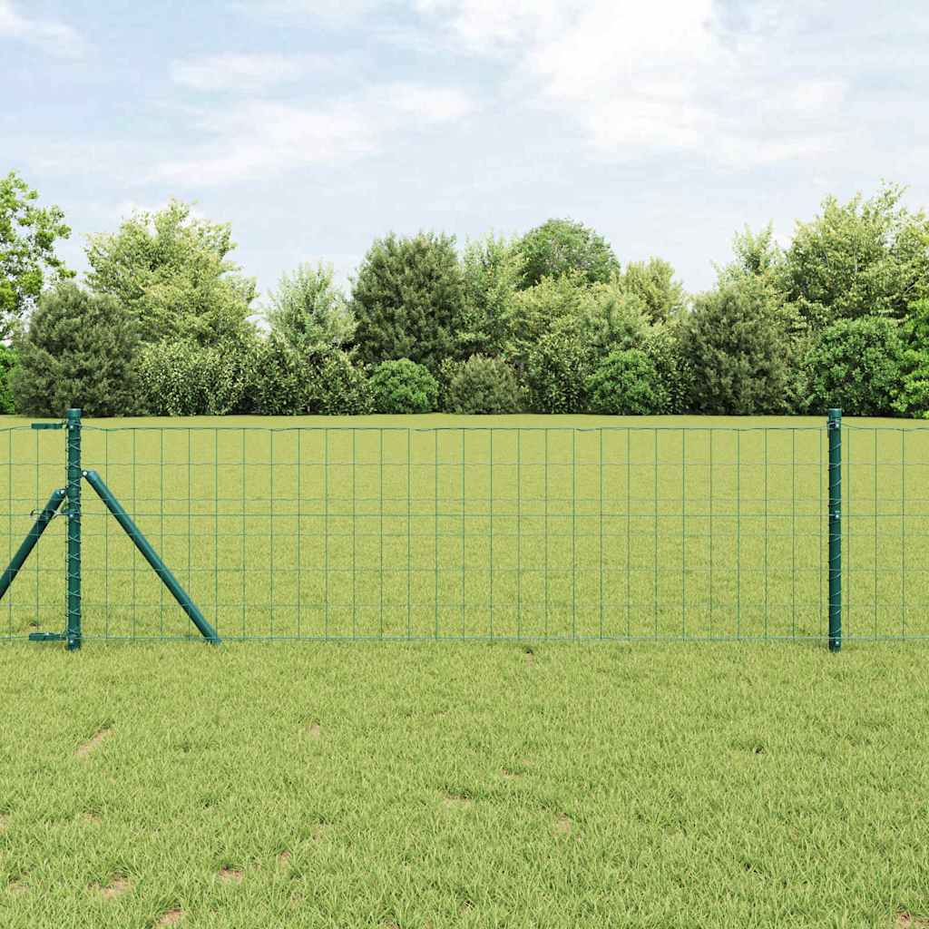 Vidaxl euro hek groen 0,6 x 50 m pvc-gecoat ijzer