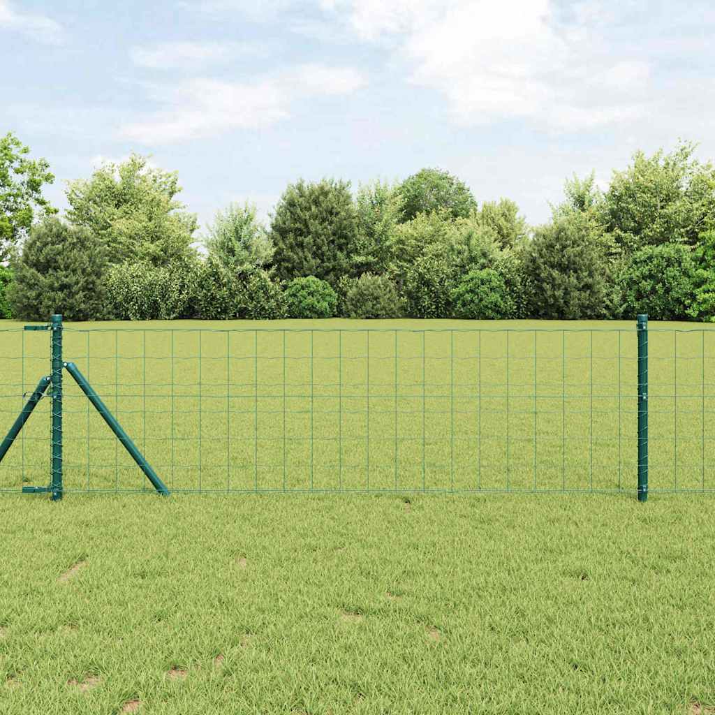 Vidaxl euro hek groen 0,6 x 50 m pvc-gecoat ijzer