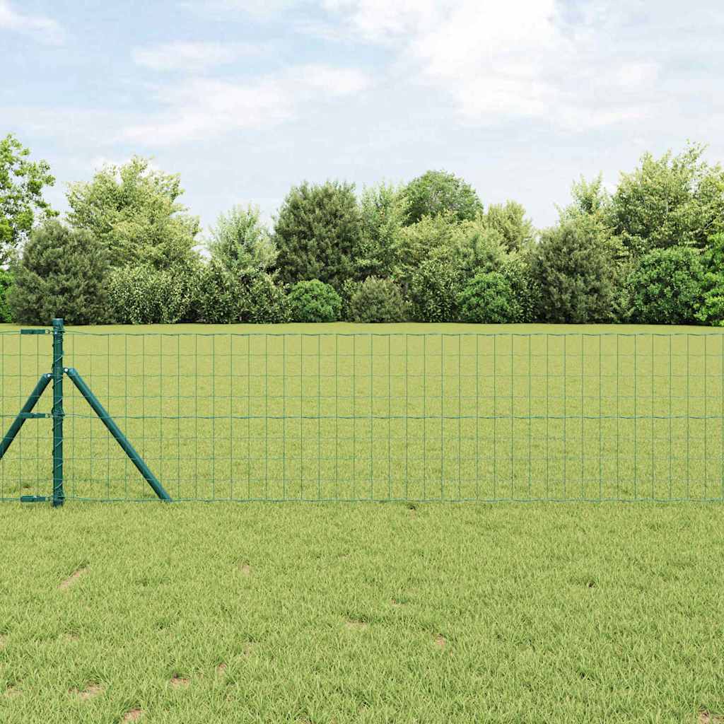 Vidaxl euro hek groen 0,6 x 50 m pvc-gecoat ijzer