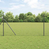 Vidaxl euro hek grijs 1,4 x 10 m pvc-gecoat ijzer