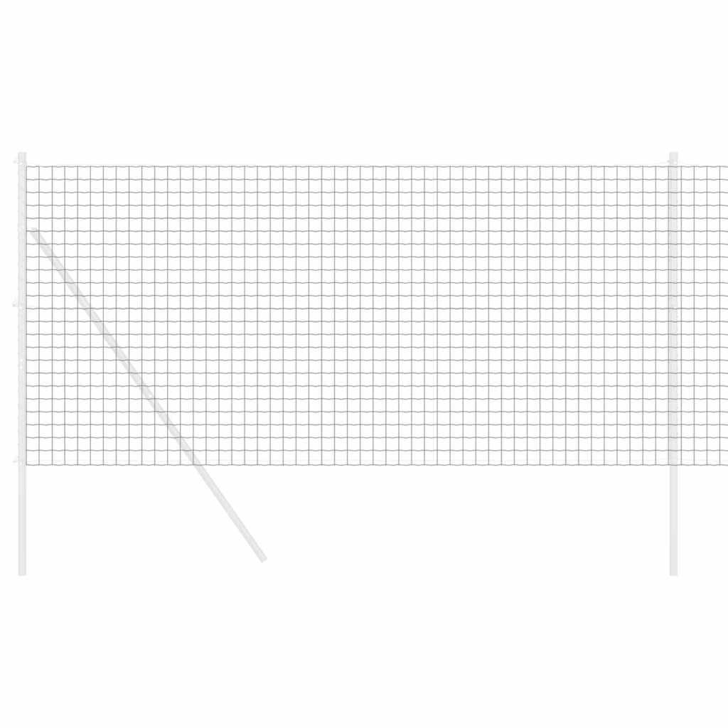 Vidaxl euro hek grijs 1,4 x 10 m pvc-gecoat ijzer
