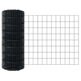 Vidaxl euro hek grijs 0,4 x 10 m pvc-gecoat ijzer