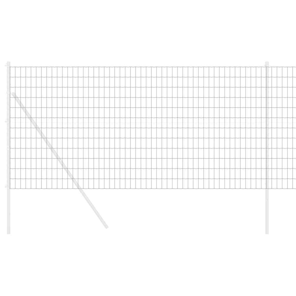 Vidaxl euro hek grijs 1 x 10 m pvc-gecoat ijzer