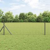 Vidaxl euro hek grijs 0,4 x 10 m pvc-gecoat ijzer