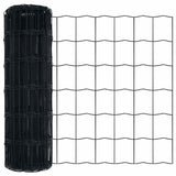 Vidaxl euro hek grijs 0,4 x 10 m pvc-gecoat ijzer