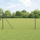 Vidaxl euro hek grijs 1,2 x 10 m pvc-gecoat ijzer