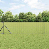 Vidaxl euro hek grijs 0,6 x 10 m pvc-gecoat ijzer