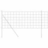 Vidaxl euro hek grijs 0,6 x 10 m pvc-gecoat ijzer