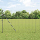 Vidaxl euro hek grijs 1,6 x 10 m pvc-gecoat ijzer