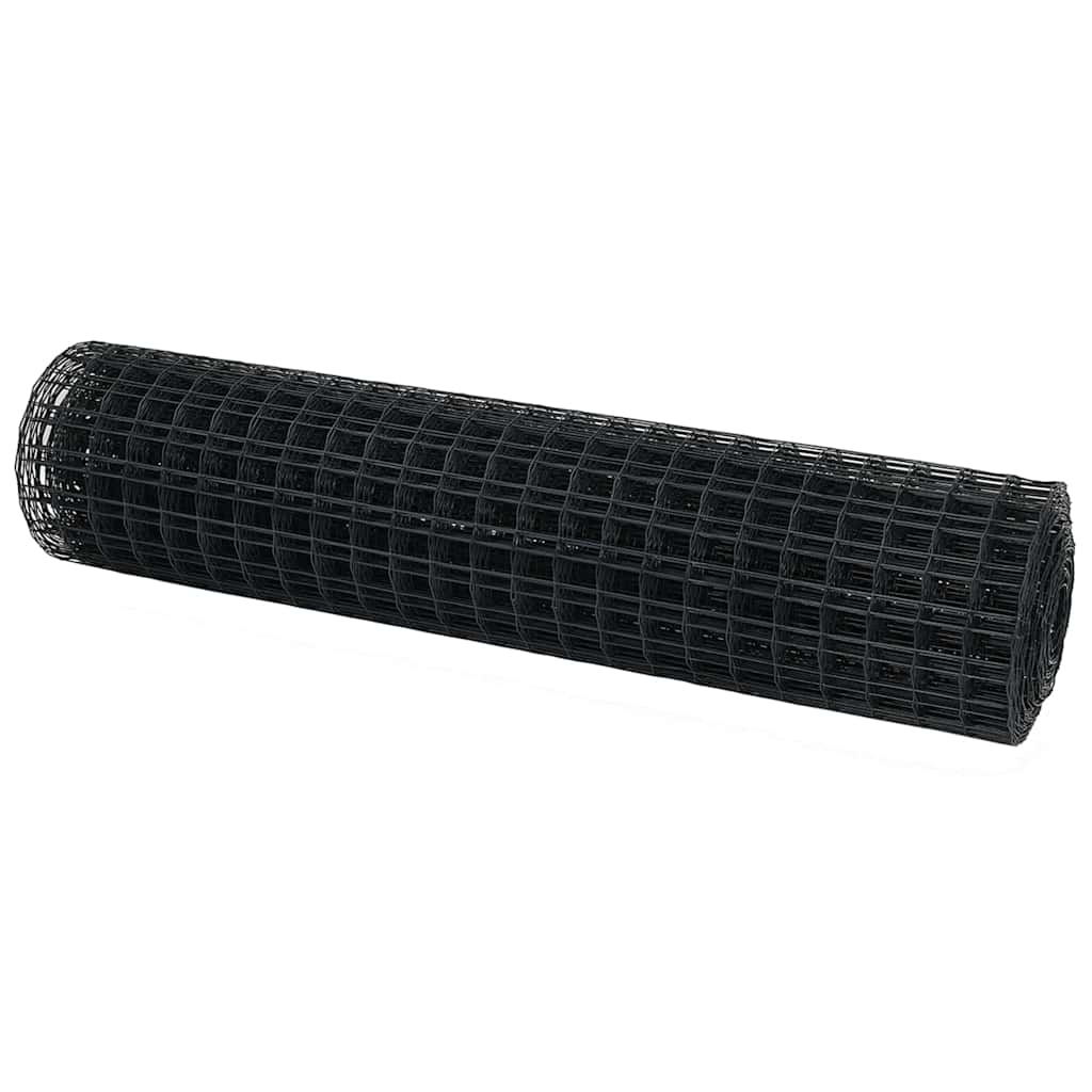 Vidaxl euro hek grijs 1,2 x 25 m pvc-gecoat ijzer