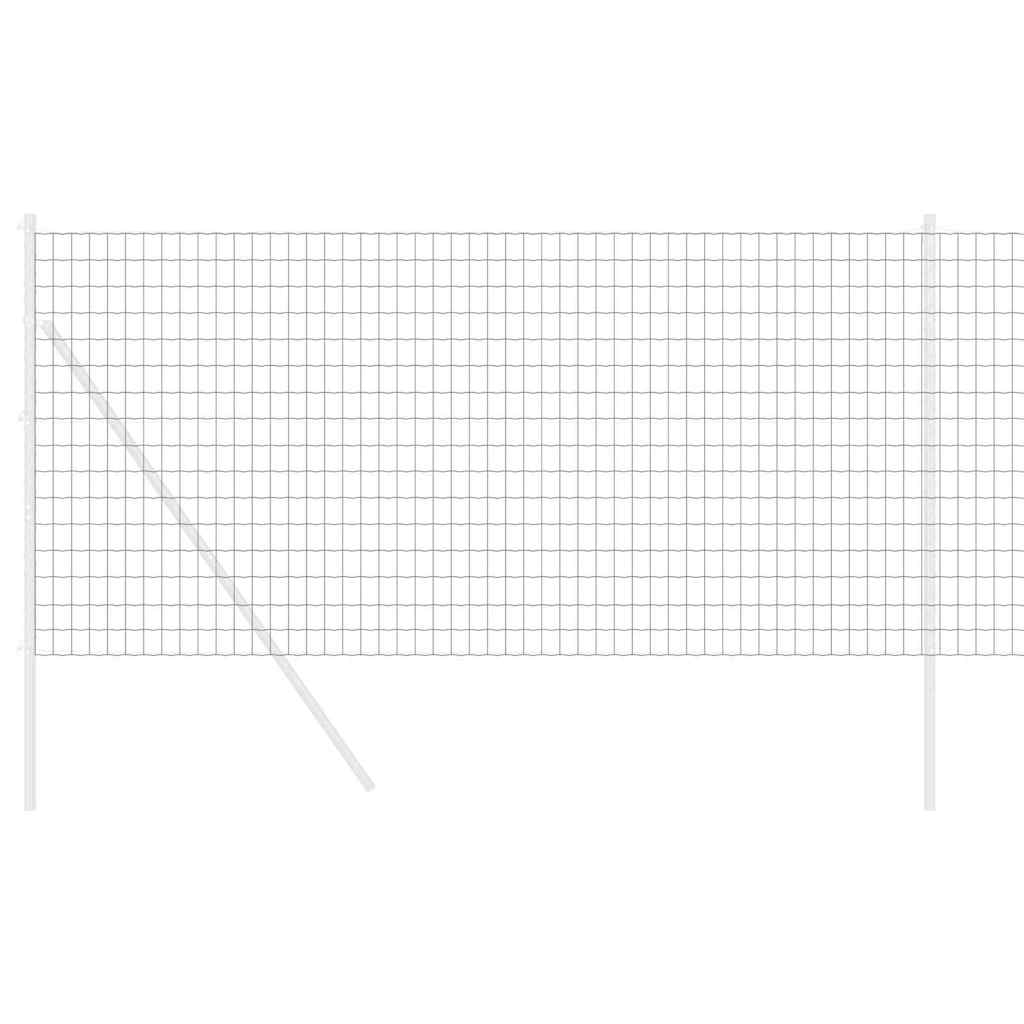 Vidaxl euro hek grijs 1 x 25 m pvc-gecoat ijzer