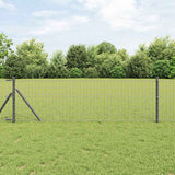 Vidaxl euro hek grijs 0,8 x 25 m pvc-gecoat ijzer