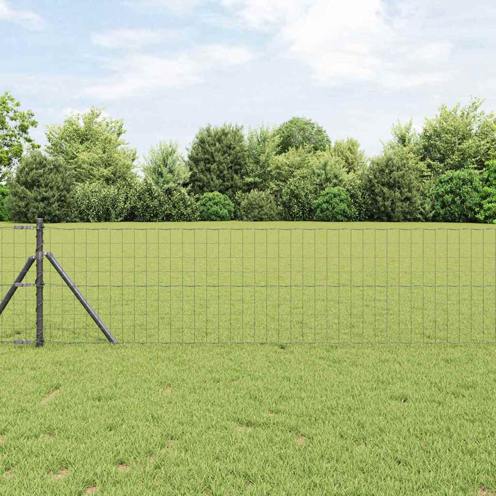 Vidaxl euro hek grijs 0.4 x 10 m pvc-gecoat ijzer