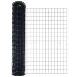 Vidaxl euro hek grijs 1,4 x 10 m pvc-gecoat ijzer